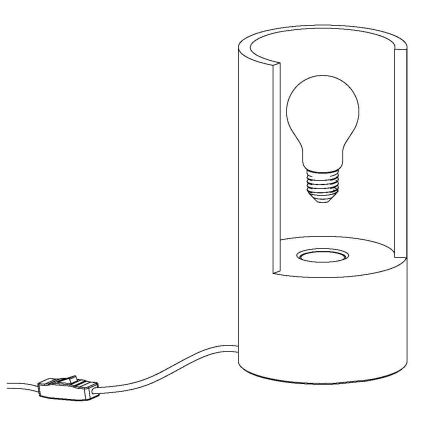 Eglo 49111 - Stolná lampa LYNTON 1xE27/60W/230V