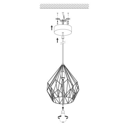 Eglo 49258 - Luster VINTAGE 1xE27/60W/230V