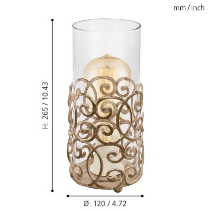 Eglo 49274 - Stolová lampa CARDIGAN 1xE27/60W/230V