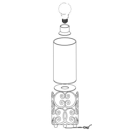 Eglo 49274 - Stolová lampa CARDIGAN 1xE27/60W/230V