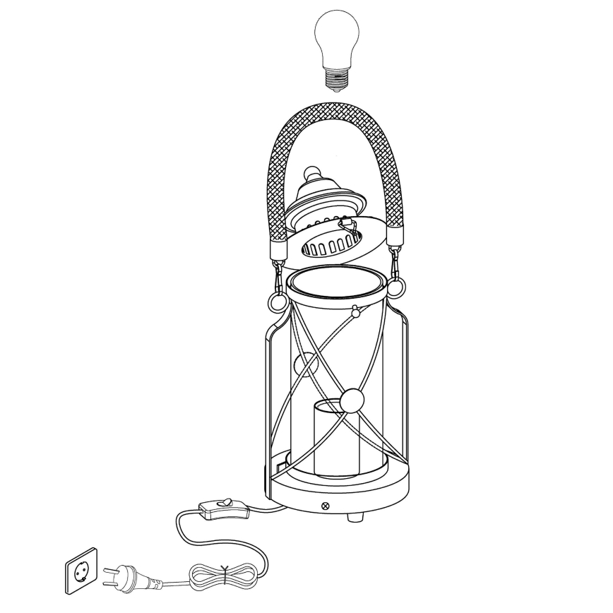 Eglo - Stolná lampa 1xE27/60W/230V