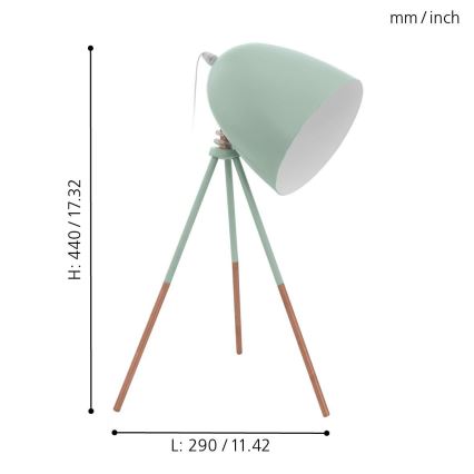 Eglo - Stolná lampa 1xE27/60W/230V