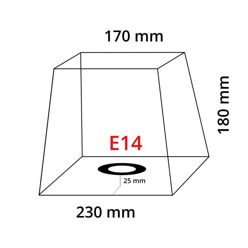 Eglo 49422 - Tienidlo k stojacej lampe VINTAGE hnedá E14 23x23 cm