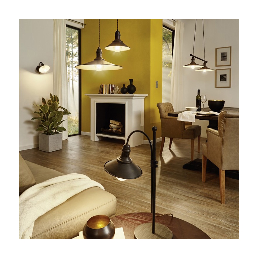 Eglo 49459 - Stolná lampa STOCKBURY 1xE27/60W/230V