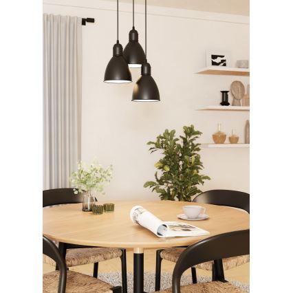 Eglo 49465 - Stropný luster PRIDDY 3xE27/60W/230V