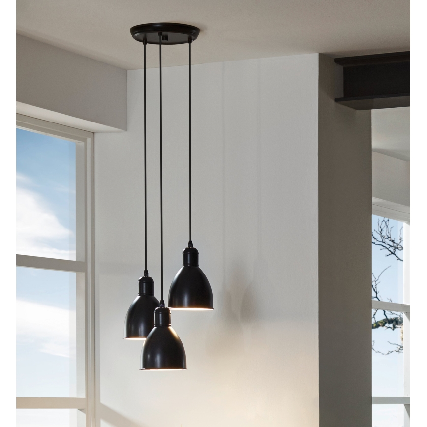Eglo 49465 - Stropný luster PRIDDY 3xE27/60W/230V