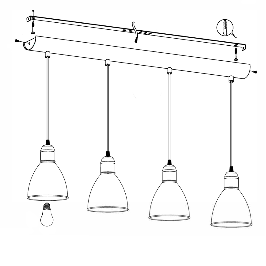 Eglo - Luster 4xE27/60W/230V