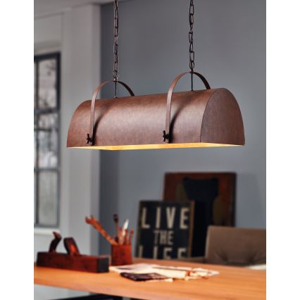 Eglo 49687 - Luster na reťazi DEERHURST 2xE27/60W/230V