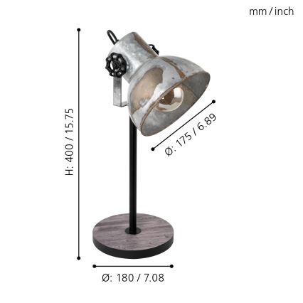 Eglo - Stolná lampa 1xE27/40W/230V
