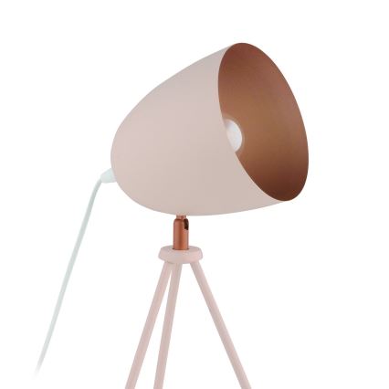 Eglo 49727 - Stolná lampa CHESTER 1xE27/60W/230V biela/medená