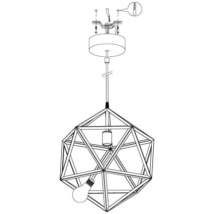 Eglo - Závesné svietidlo 1xE27/60W/230V