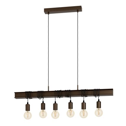 Eglo - Luster na lanku TOWNSHEND 6xE27/60W/230V