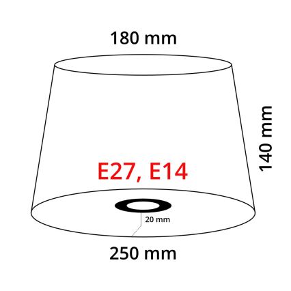 Eglo 49977 - Textilné tienidlo VINTAGE E14/E27 ruže pr.25 cm