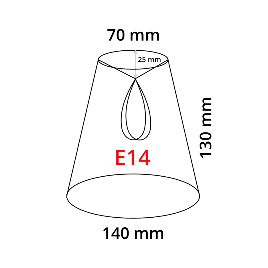 Eglo 49985 - Textilné tienidlo VINTAGE E14 pr.14 cm