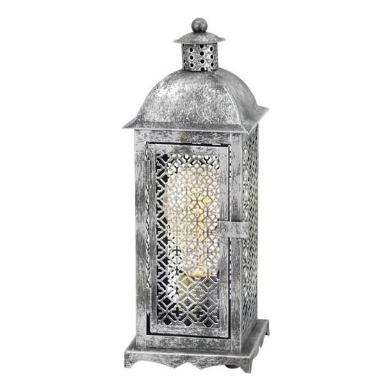 Eglo 54617 - LED Stolná lampa 1xE27/4W/230V 3000K strieborná