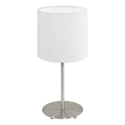 Eglo 54744 - Stolná lampa ANADIA 1xE14/40W/230V biela/matný chróm