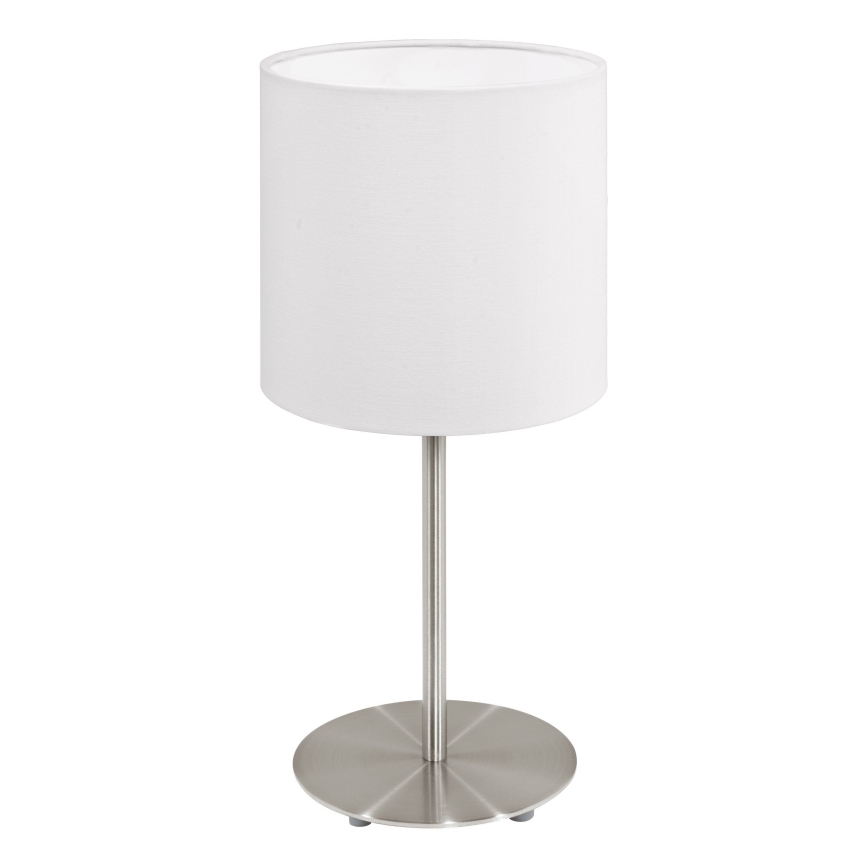 Eglo 54744 - Stolná lampa ANADIA 1xE14/40W/230V biela/matný chróm