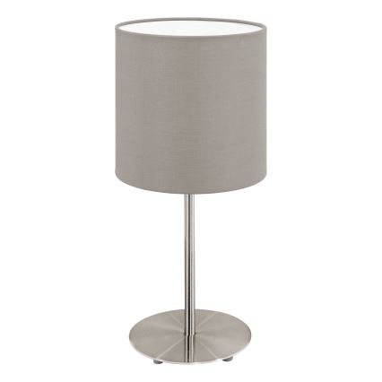 Eglo 54745 - Stolná lampa ANADIA 1xE14/40W/230V taupe/matný chróm