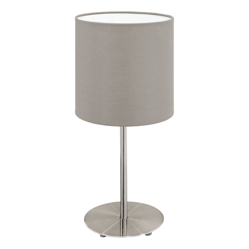 Eglo 54745 - Stolná lampa ANADIA 1xE14/40W/230V taupe/matný chróm