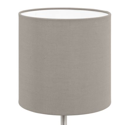 Eglo 54745 - Stolná lampa ANADIA 1xE14/40W/230V taupe/matný chróm