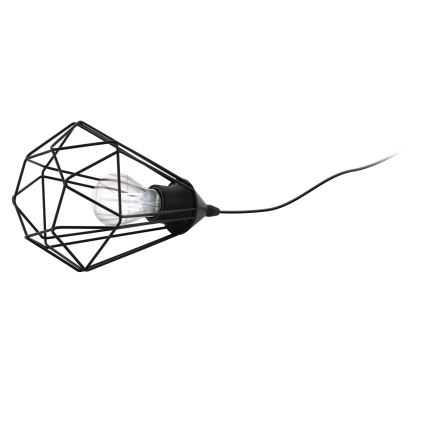 Eglo 54889 - LED Stolné svietidlo do zásuvky 1xE27/4W/230V 3000K čierna