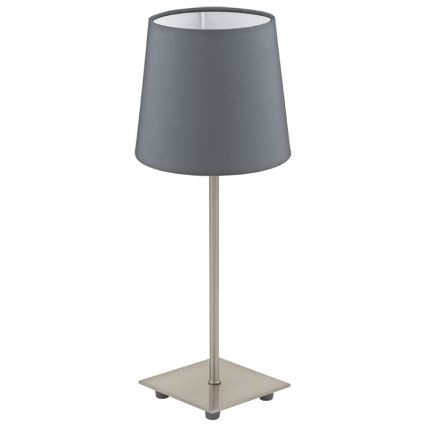 Eglo 54906 - LED Stolná lampa 1xE14/6W/230V šedá/matný chróm