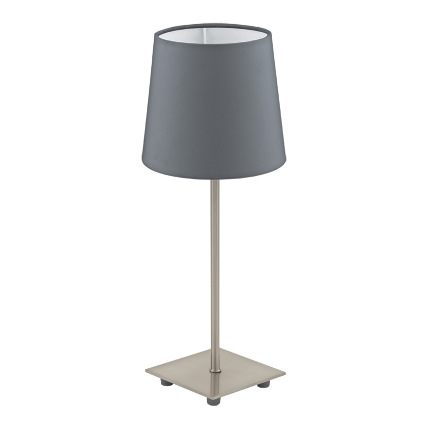 Eglo 54906 - LED Stolná lampa 1xE14/6W/230V šedá/matný chróm
