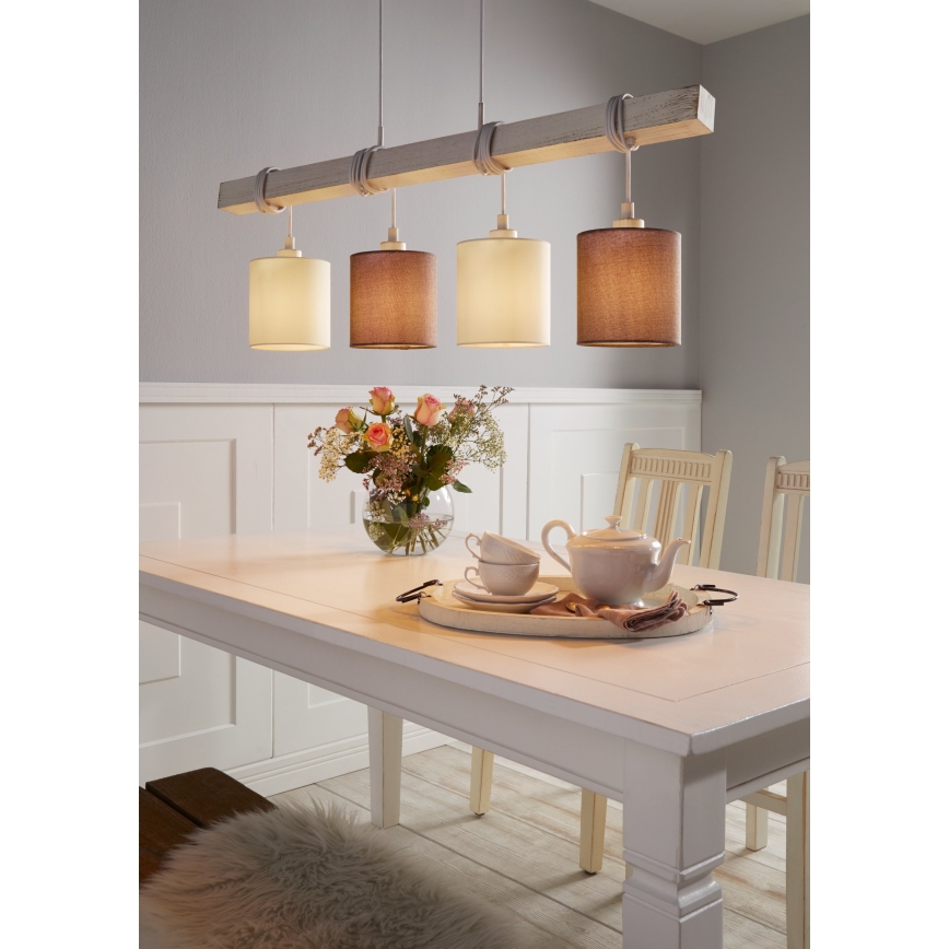 Eglo 55206 - LED luster na lanku TOWNSHEND 4xE27/60W/230V