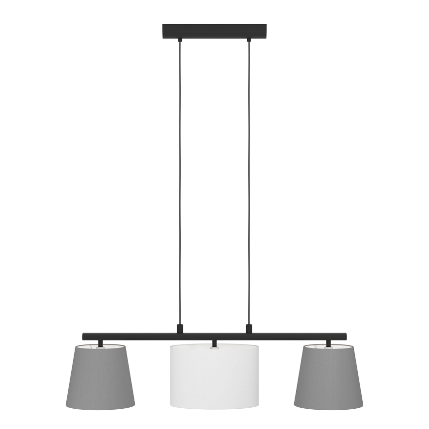 Eglo 55207 - LED luster na lane ALMEIDA 3xE14/25W/230V sivá