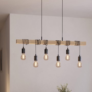 Eglo 55242 - Luster na lanku TOWNSHEND 6xE27/60W/230V
