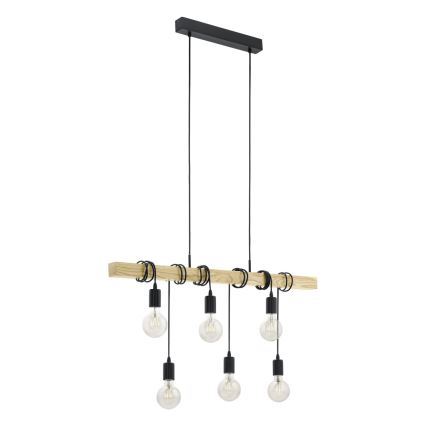 Eglo 55242 - Luster na lanku TOWNSHEND 6xE27/60W/230V