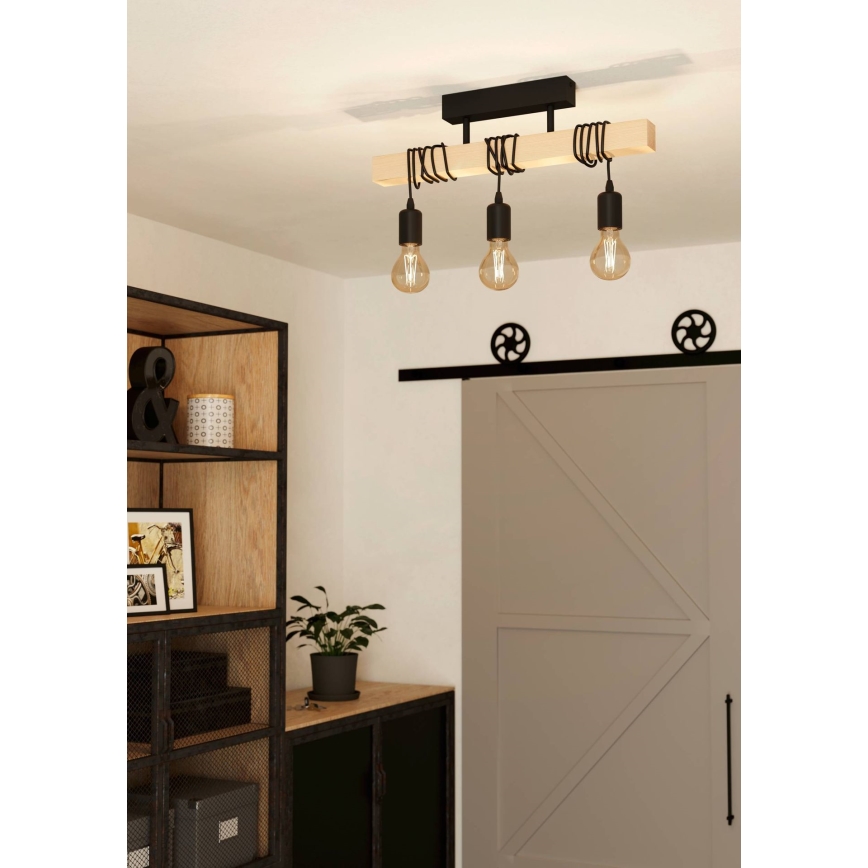 Eglo 55247 - Prisadený luster TOWNSHEND 3xE27/60W/230V