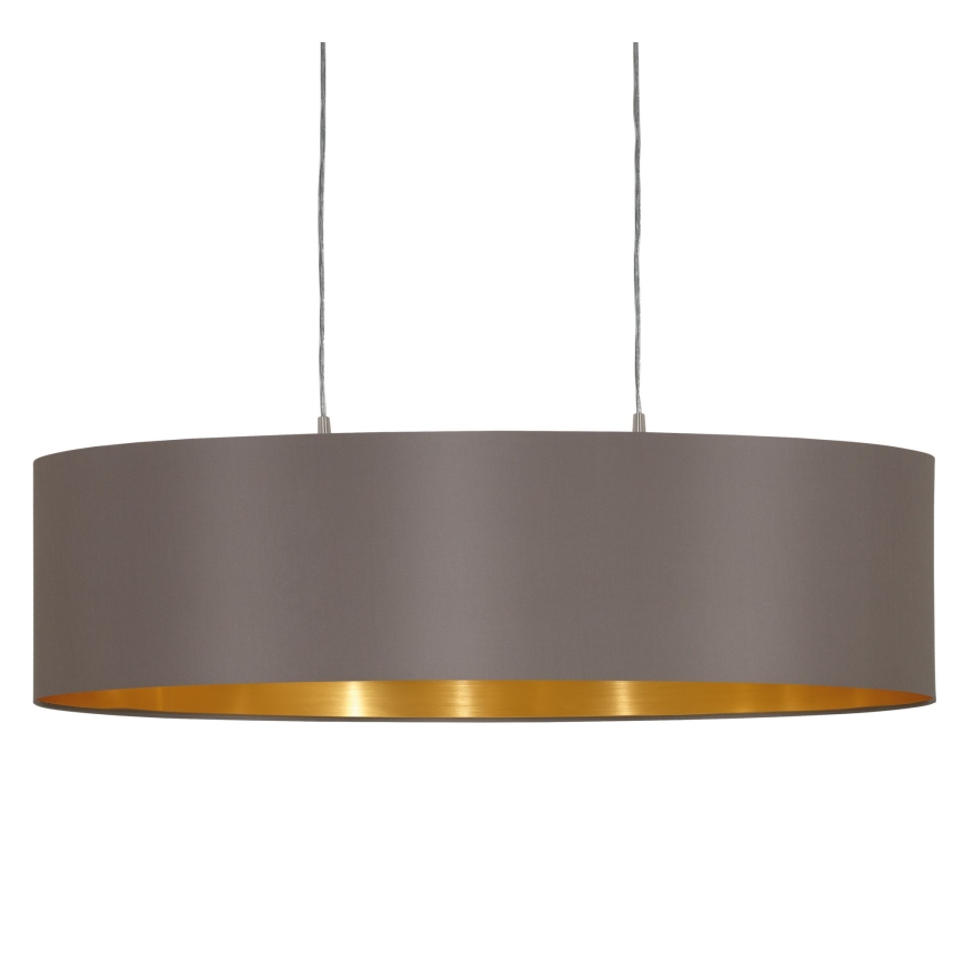 Eglo 55271 - Luster na lanku MASERLO 2xE27/60W/230V hnedá