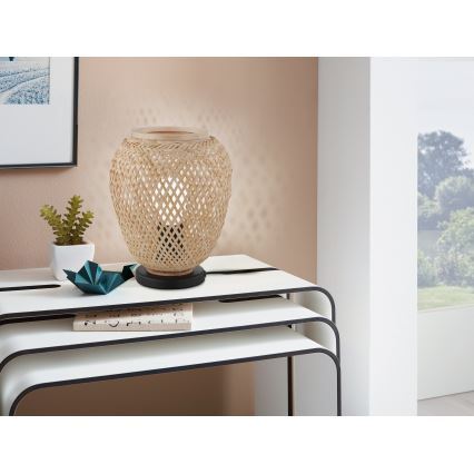 Eglo 55699 - Stolná lampa DEMBLEBY 1xE27/40W/230V béžová