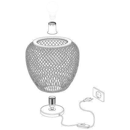 Eglo 55699 - Stolná lampa DEMBLEBY 1xE27/40W/230V béžová