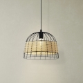 Eglo 55709 - Luster na lanku ANWICK 1xE27/40W/230V ratan