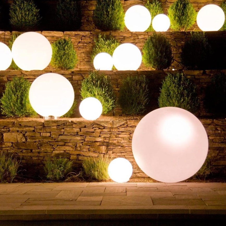 Eglo 55787 - LED RGBW Vonkajšia lampa MONTEROLO-C 1xE27/9W/230V 2700-6500K IP65 pr. 39 cm + diaľkové ovládanie