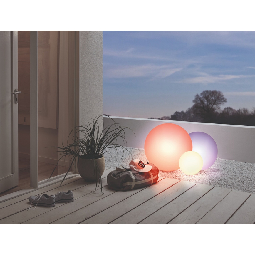 Eglo 55787 - LED RGBW Vonkajšia lampa MONTEROLO-C 1xE27/9W/230V 2700-6500K IP65 pr. 39 cm + diaľkové ovládanie