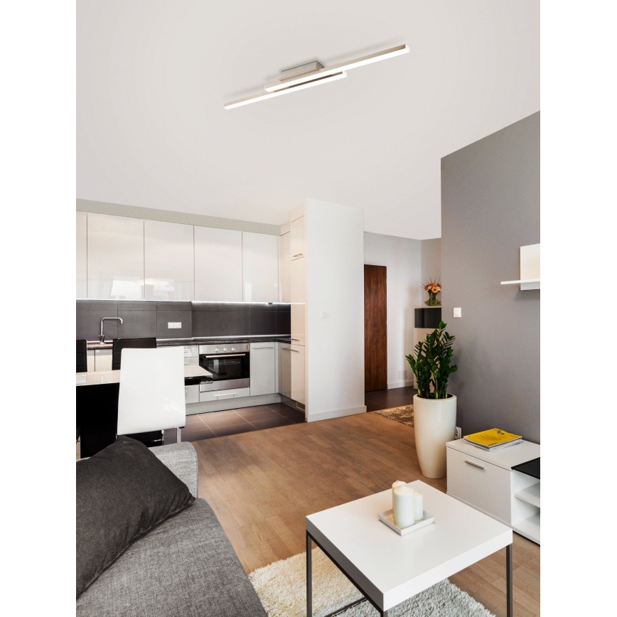 Eglo 55971 - LED RGBW stmievateľné stropné svietidlo FRAIOLI-C LED/34W/230V 2700-6500K matný chróm + diaľkové ovládanie