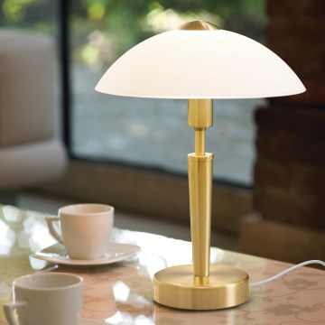 Eglo 56252 - LED stmievateľná stolná lampa SOLO 1xE14/4,5W/230V zlatá