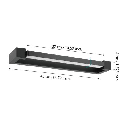 Eglo 56464 - LED Kúpeľňové osvetlenie zrkadla GEMILIANA LED/8,9W/230V 4000K 45 cm IP44