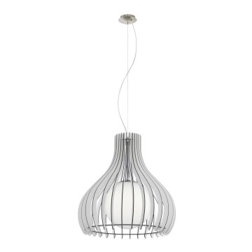 Eglo 61715 - Luster na lanku TINDORI 1xE27/60W/230V pr. 50 cm biela