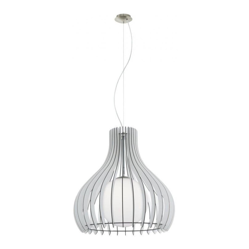 Eglo 61716 - Luster na lanku TINDORI 1xE27/60W/230V pr. 60 cm biela