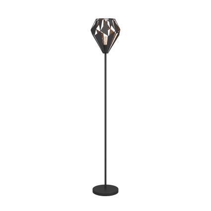 Eglo 62838 - Stojacia lampa CARLTON PRO 1xE27/60W/230V čierna
