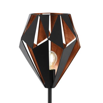 Eglo 62838 - Stojacia lampa CARLTON PRO 1xE27/60W/230V čierna