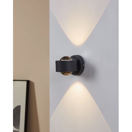 Eglo 64496 - LED nástenné svietidlo ONO PRO 2xLED/2,5W/230V antracit