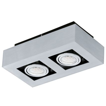 Eglo 64695 - LED Bodové svietidlo LOKE PRO 2xGU10/5W/230V 3000K matný chróm