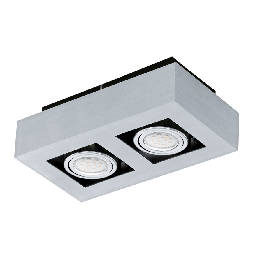 Eglo 64695 - LED Bodové svietidlo LOKE PRO 2xGU10/5W/230V 3000K matný chróm