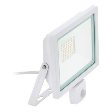 Eglo 64877 - LED Reflektor so senzorom FILETTI LED/50W/230V 3000K IP44 biela