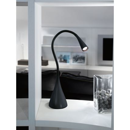 Eglo 64975 - LED Stmievateľná flexibilná stolná lampa SNAPORA PRO LED/3,5W/230V 3000K čierna